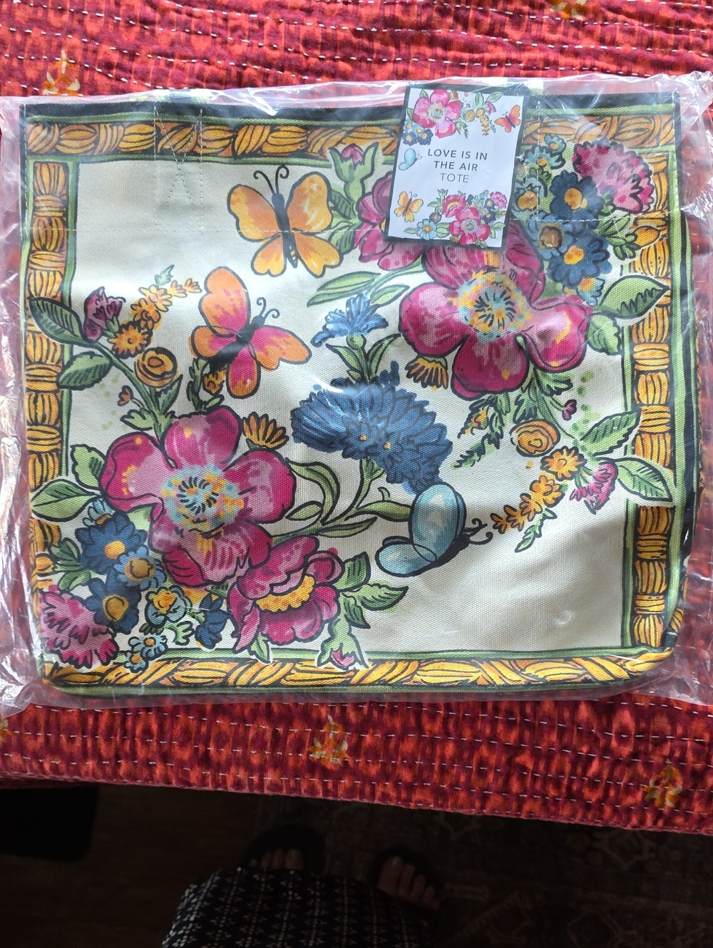 - Floral Cream and Pink Home Accent